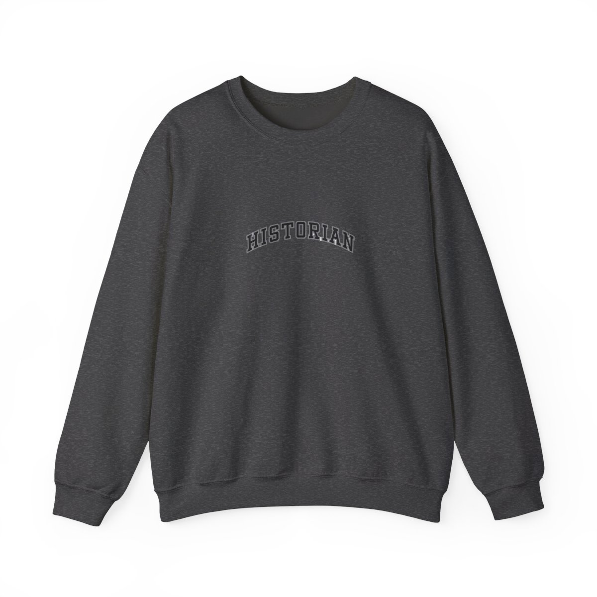 Light blue Hoodies with the word "HISTORIAN" printed in a black varsity-style font - alternate angle 4, merchandise