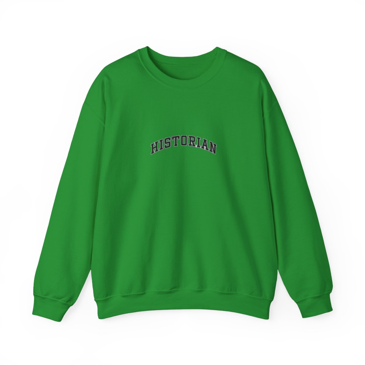 Light blue Hoodies with the word "HISTORIAN" printed in a black varsity-style font - alternate angle 3, merchandise