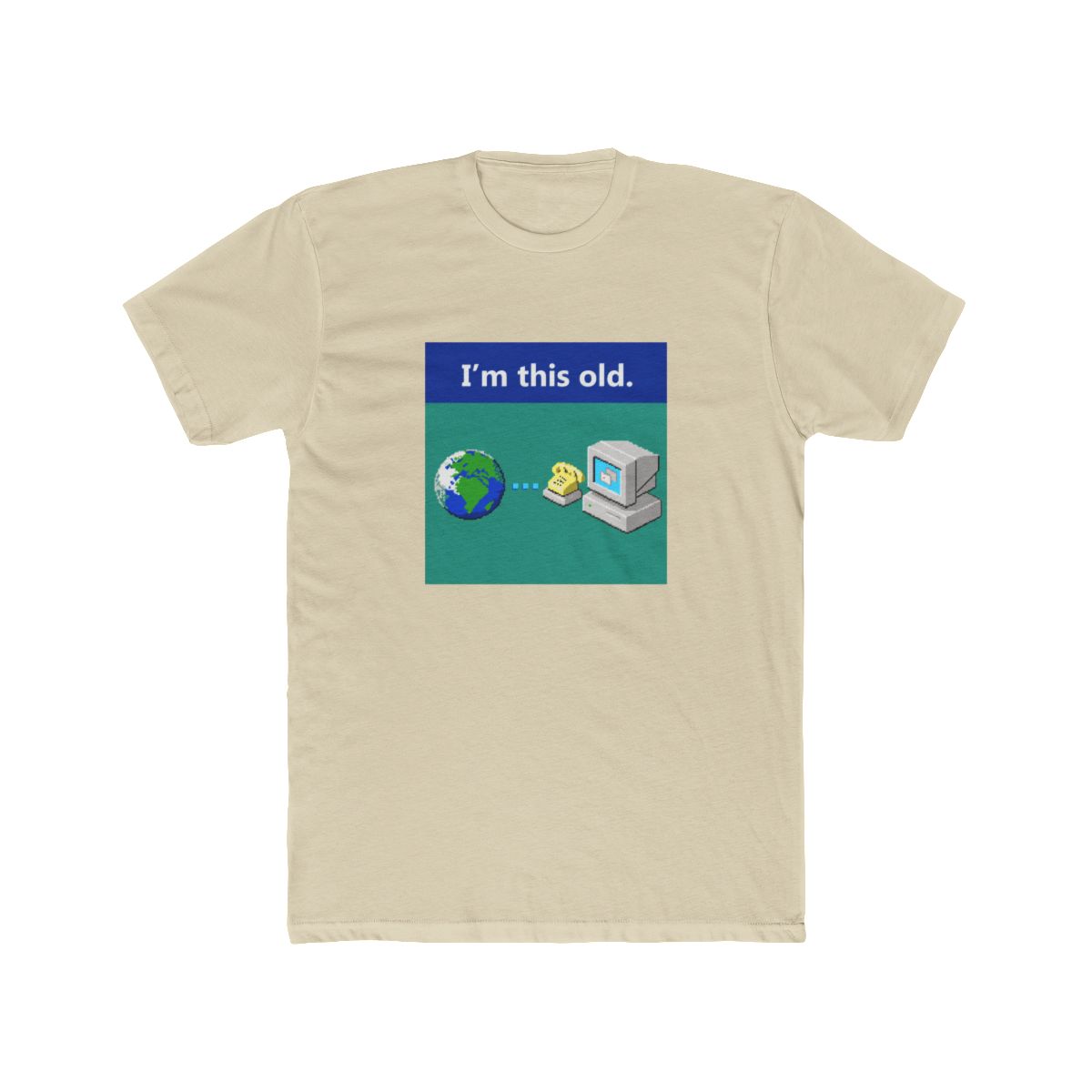 As Old As Dial-Up Internet T Shirt - alternate angle 2, merchandise