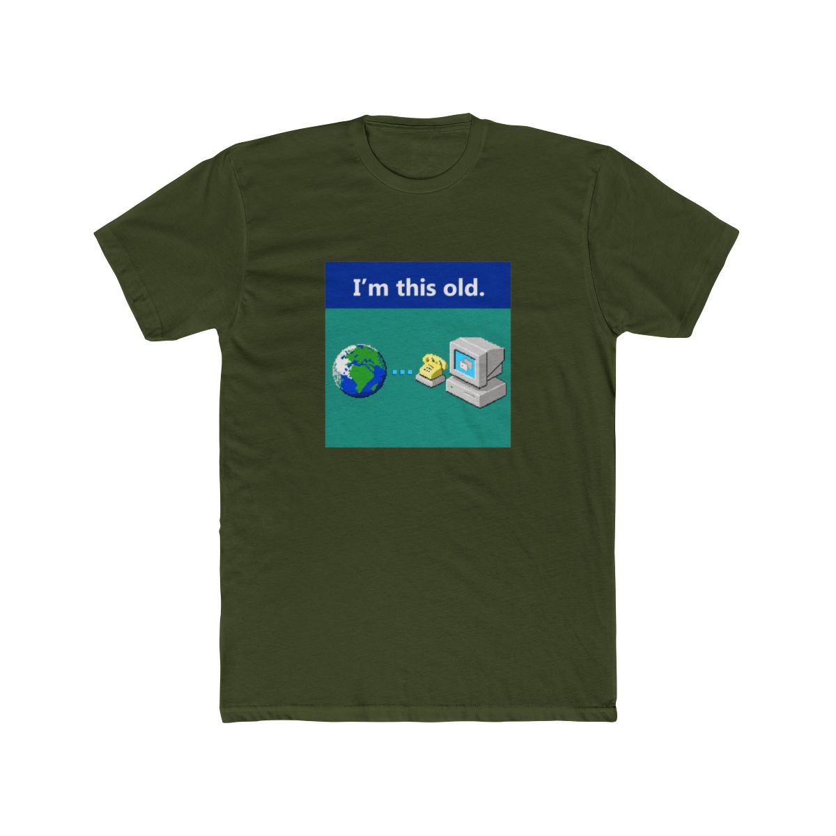 As Old As Dial-Up Internet T Shirt - alternate angle 5, merchandise