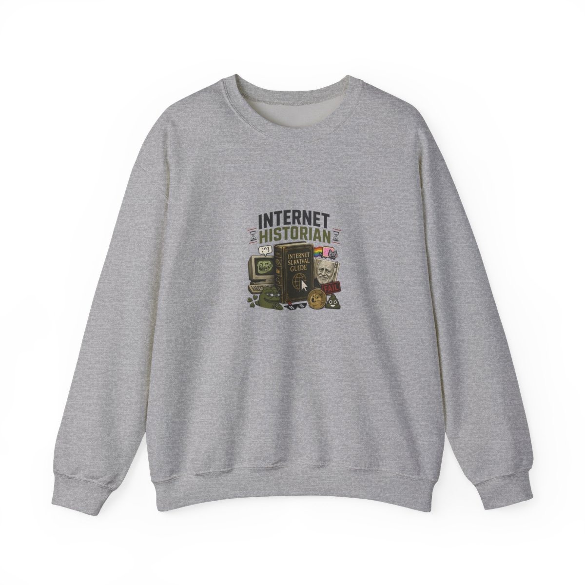 Internet Historian "Internet Survival Guide" Crewneck - alternate angle 2, merchandise