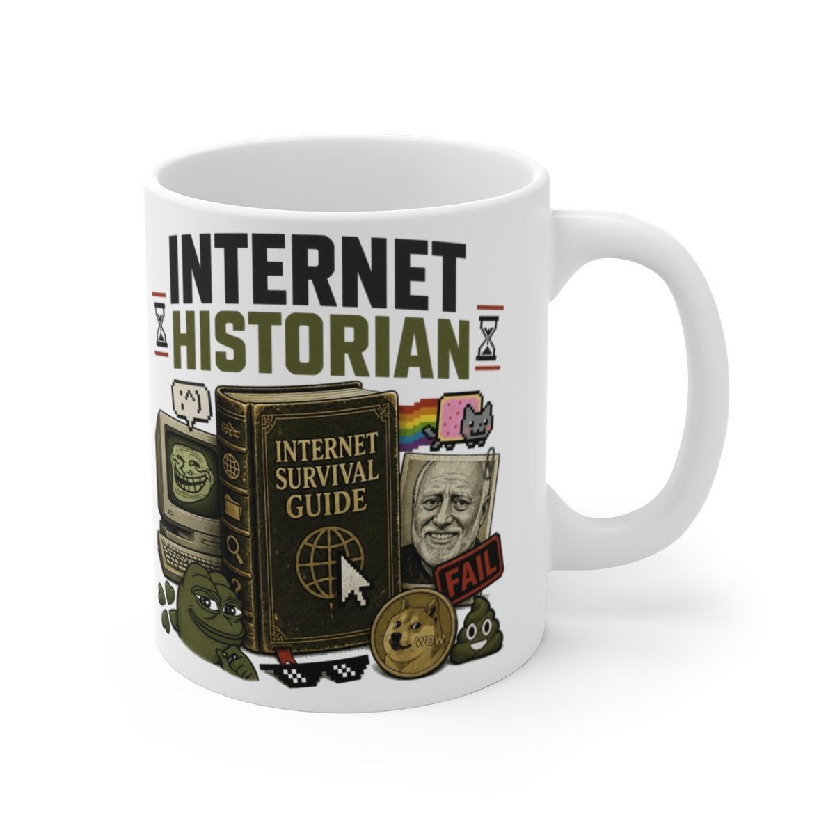 Internet Historian "Internet Survival Guide" White Mug