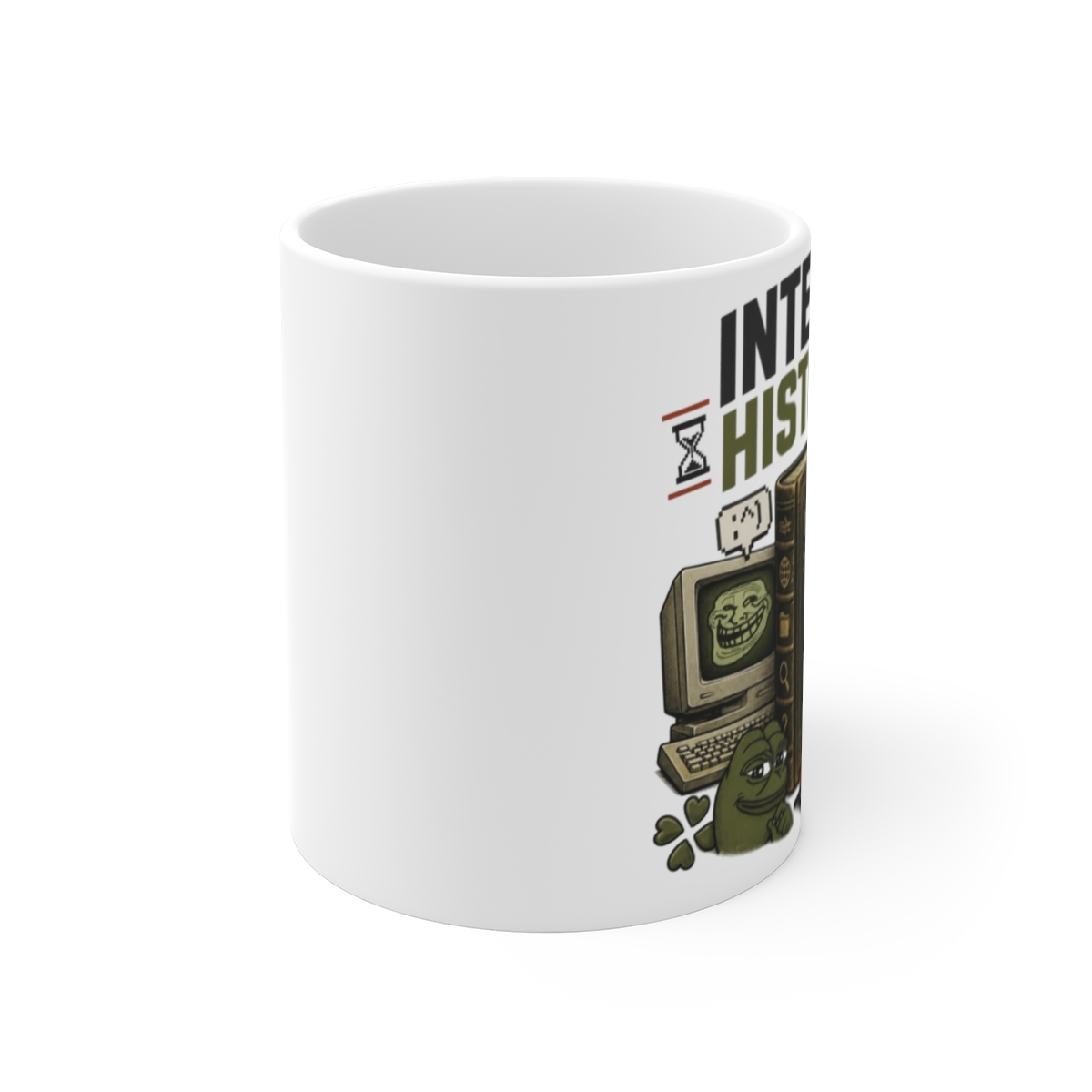 Internet Historian "Internet Survival Guide" White Mug - alternate angle 1, merchandise