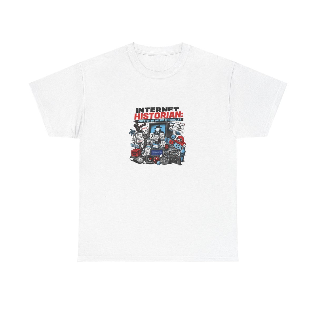Internet Historian "Internet Historian: Curator of Online Chronicles" Unisex Tee - alternate angle 4, merchandise