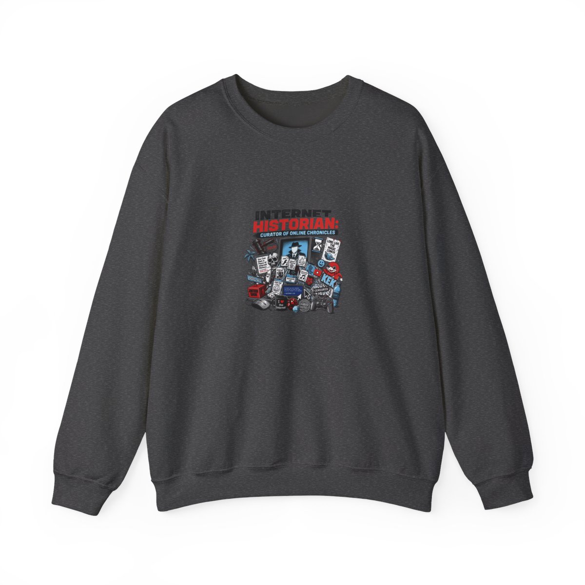 Internet Historian "Internet Historian: Curator of Online Chronicles" Crewneck - alternate angle 3, merchandise