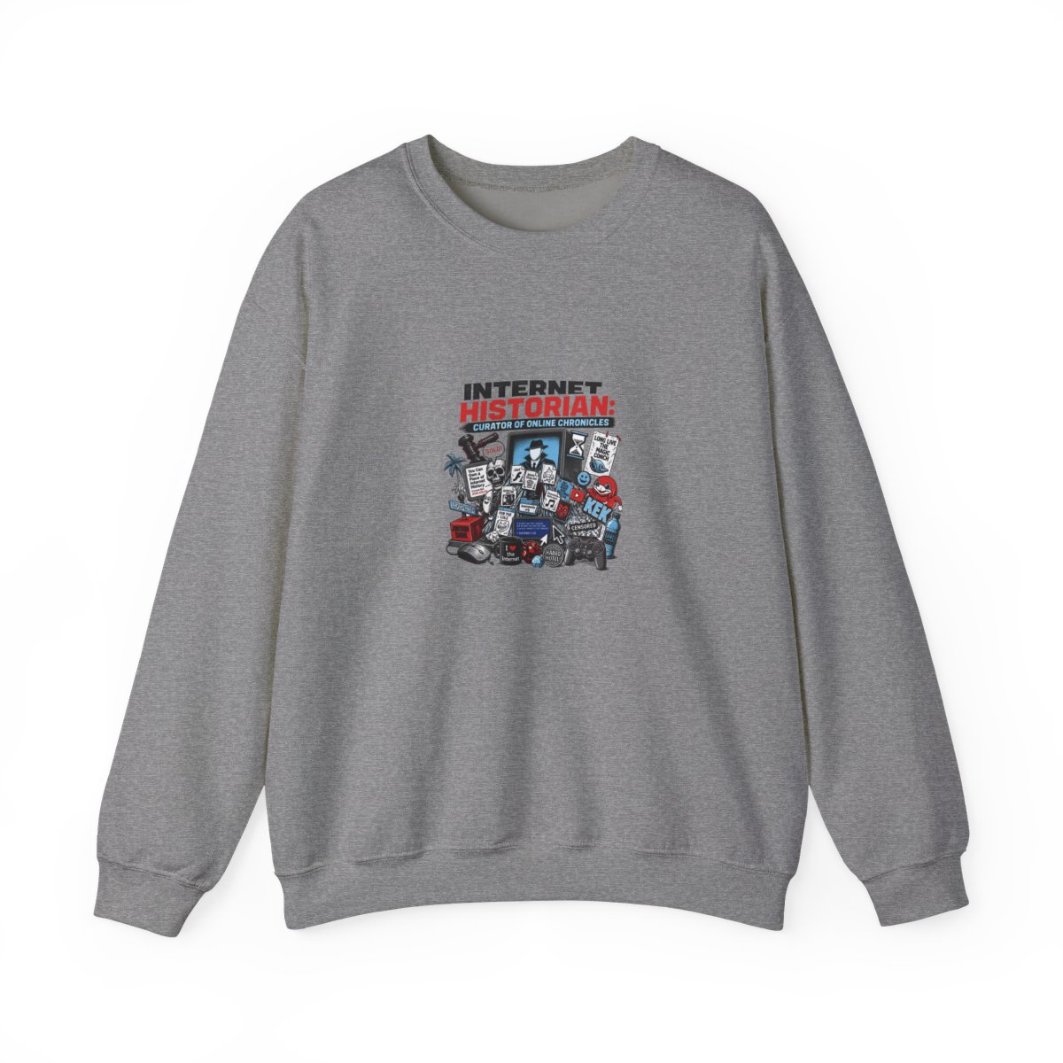 Internet Historian "Internet Historian: Curator of Online Chronicles" Crewneck - alternate angle 2, merchandise
