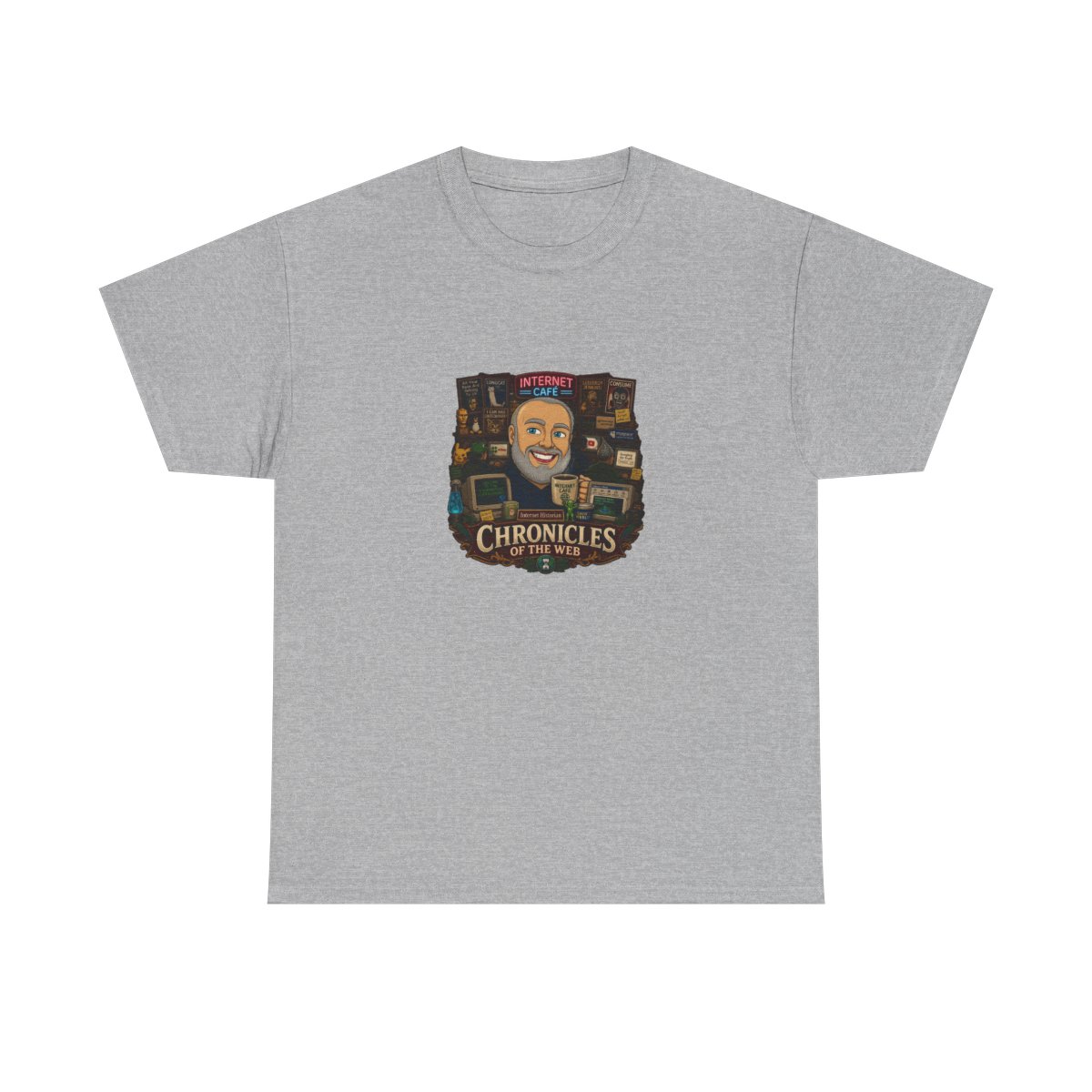 Internet Historian "Chronicles of the Web" Unisex Tee - alternate angle 2, merchandise