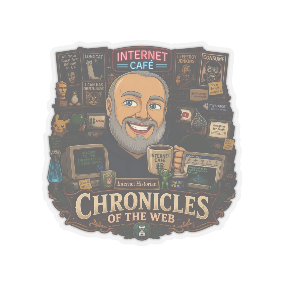Internet Historian "Chronicles of the Web" Sticker