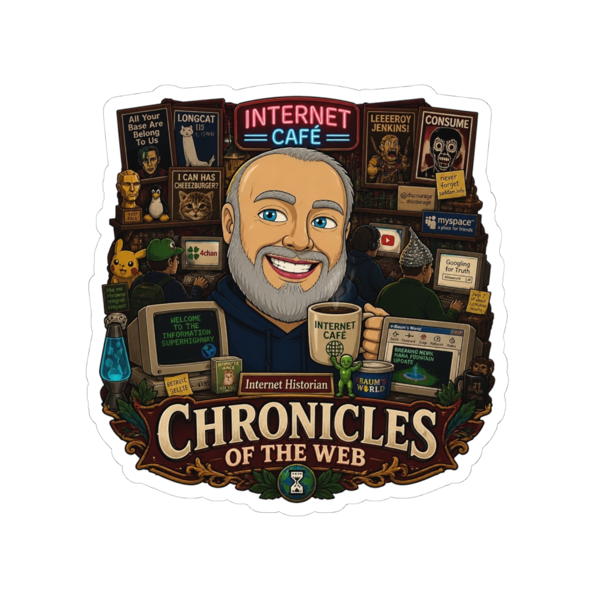 Internet Historian "Chronicles of the Web" Sticker