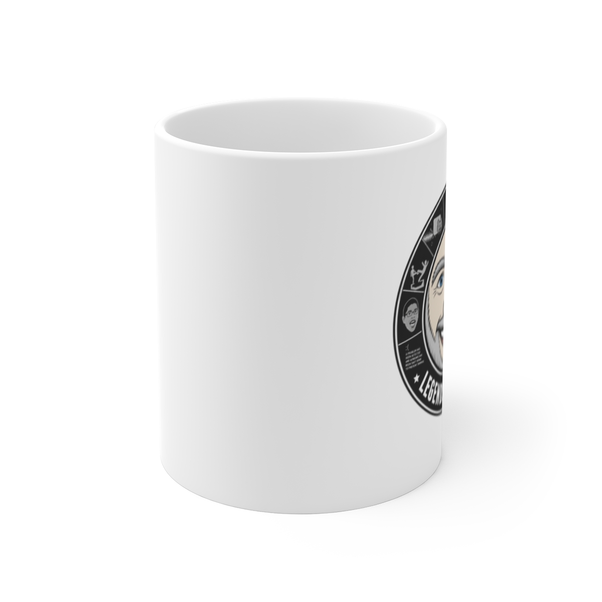 Internet Historian "Legends of the Net" White Mug - alternate angle 1, merchandise