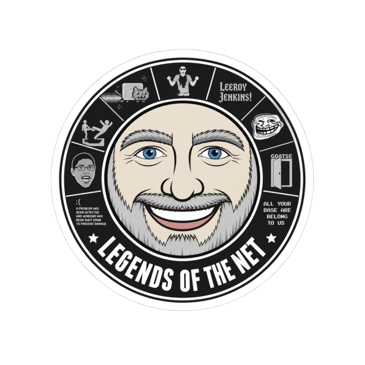 Internet Historian "Legends of the Net" Sticker - alternate angle 2, merchandise